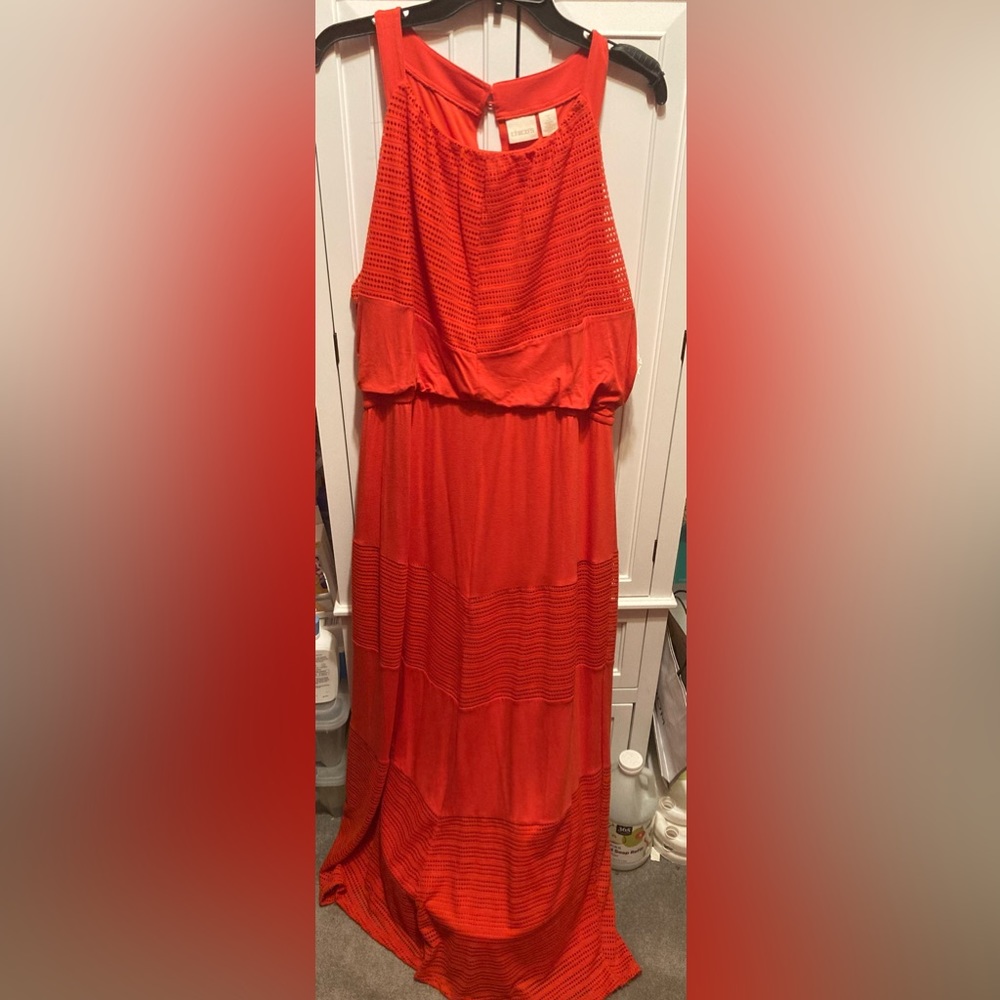 Chico's Vibrant Red Maxi Dress